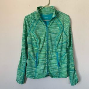 Zella zip up active wear green jacket